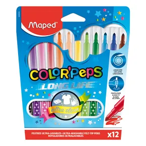 Detské fixky Maped Color´Peps Long Life, 12 farieb